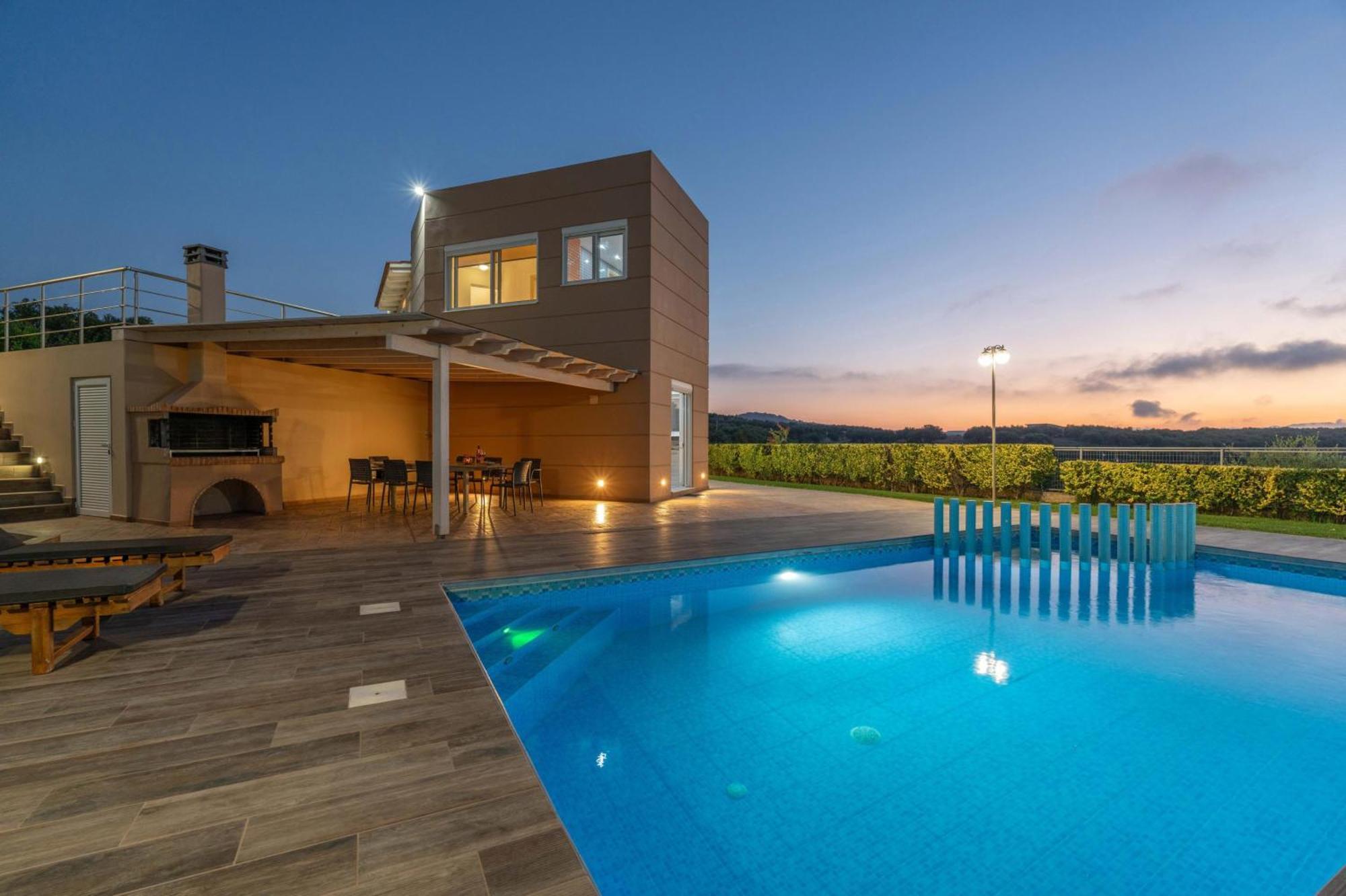 Villa Ariella With Sea View Agia Marina Exterior foto