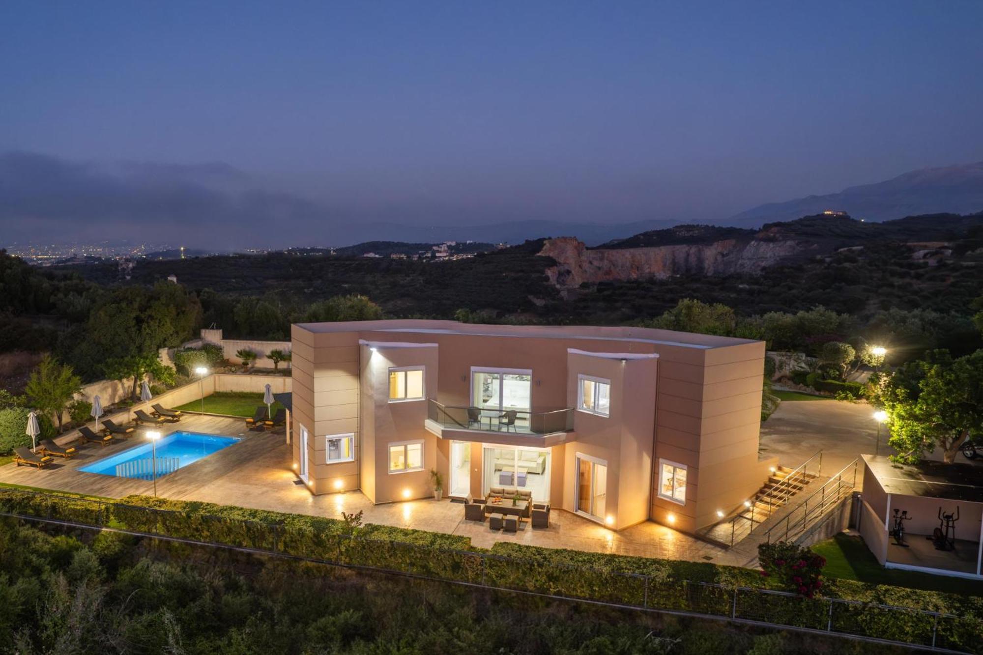 Villa Ariella With Sea View Agia Marina Exterior foto