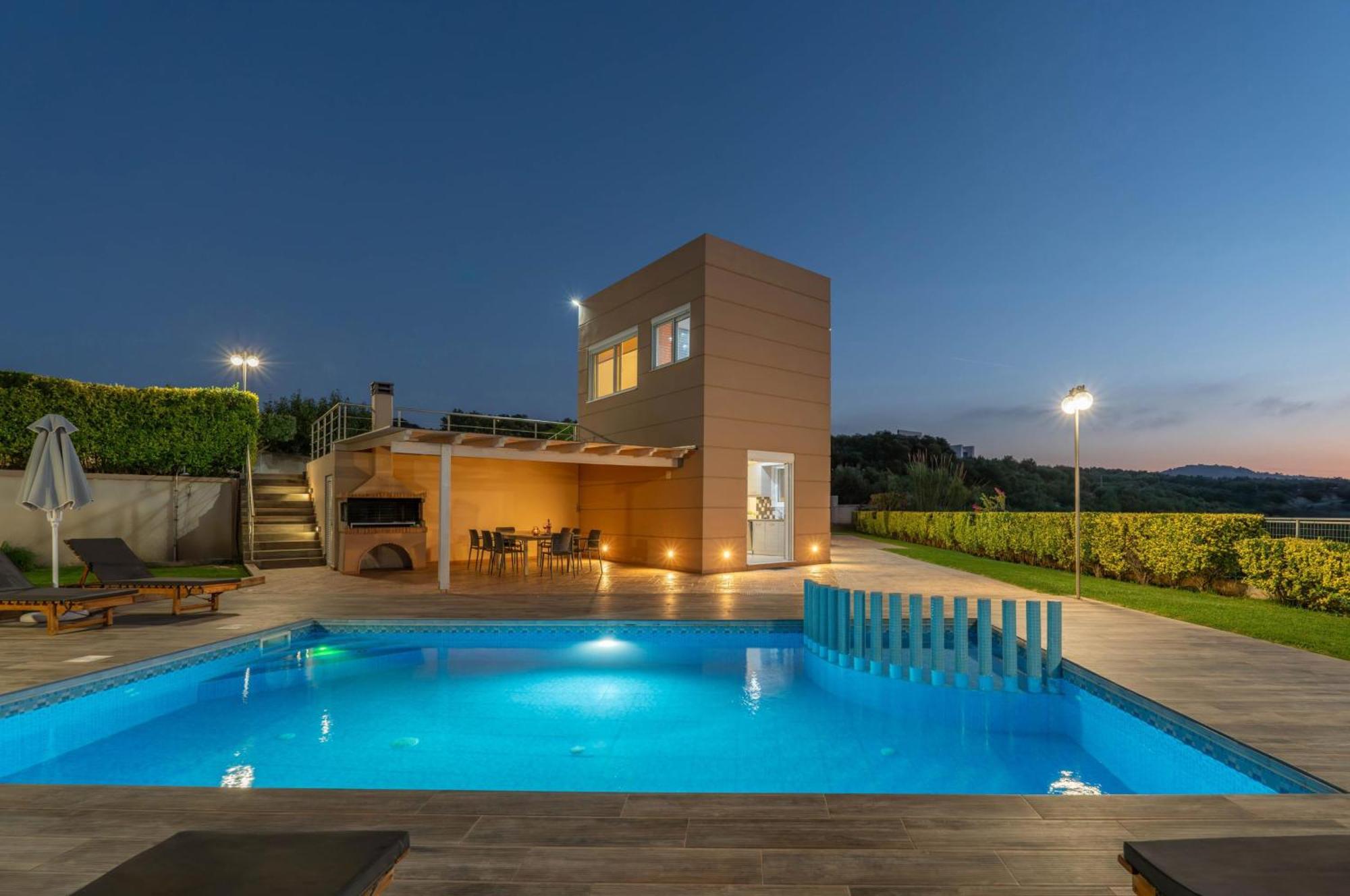 Villa Ariella With Sea View Agia Marina Exterior foto
